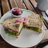 Smoked tofu on rye, delicious and hardy at Groundstate Coffee in Dublin