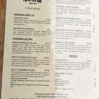 Menu as of April 2026 at Groundstate Coffee in Dublin