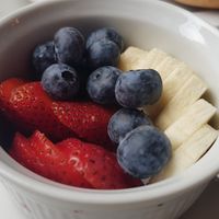 Fresh berries at Moose Coffee in Leeds