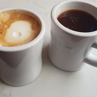 Great Americano and decaf soya latte at Moose Coffee in Leeds