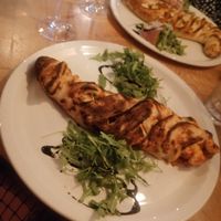 Vegan calzone at Padrone Pizza in Helensburgh