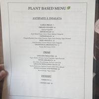 Plant based menu - separate upon request at La Locanda Ristorante Italiano in Scottsdale