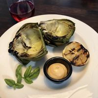 Appetizer special. Grilled artichokes with vegan aioli at La Locanda Ristorante Italiano in Scottsdale