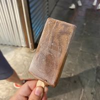 freezing chocolate ice cream   at Loco Polo in Sevilla