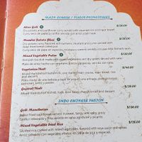 Menu 3 at Taste of India in Cusco