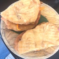 Vegan sandwich with hojaldre at El Trapiche in Panama City