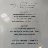 Winter menu at Brunel's in Newcastle