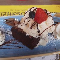 Warmer Brownie at Platzhirsch in Pirna
