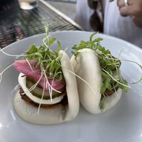 Falafel bao buns at Caracara in Dunedin