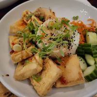 Chickpea tofu rice bowl at Caracara in Dunedin