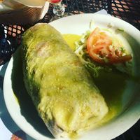 Vegan burrito  at Jardines de San Juan in San Juan Bautista