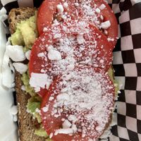 Avocado toast with feta at Birch Cafe in Highland Heights
