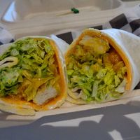 BBQ Chick’n Wrap. BBQ chicken tenders, lettuce, cheddar cheese, and ranch dressing wrapped in a tortilla. Choice of Carolina or Sweet Baby Ray's BBQ sauce. Carolina (mustard base) shown. Vegan. at Birch Cafe in Highland Heights