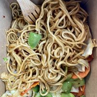 chowmein at Loving Hut in Redlands