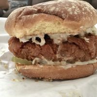 Hot & Spicy Burger at Loving Hut in Redlands