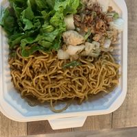 Golden noodles   at Loving Hut in Redlands