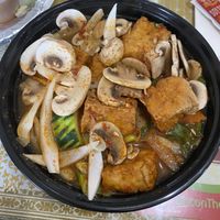 Tom Yum tofu noodle soup   at M & P Thai Noodle in Lincoln City