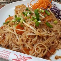 Pad Thai was delicious. I am sometimes disappointed, but definitely not here! With not many veg options here at the beach, we are excited about M & P. at M & P Thai Noodle in Lincoln City