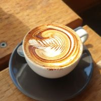 Almond milk cappacino at The Garage in Ocean Grove