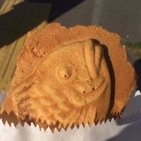 A fresh taiyaki at Tokachi Taiyaki in Sapporo