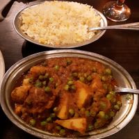 Aloo Matar - curry of green peas & potatoes, cooked w/ garlic, ginger, & traditional spices at The Oven in Lincoln