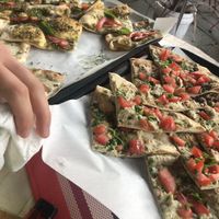 left za'atar right baba ghanoush  at Arabiano in Bremen