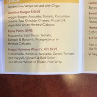 Happy hummus wrap is false advertising! It’s NOT vegan!  at Greens N Grains in Egg Harbor