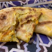 Veggie crepe/flatbread. Delish! at Nujaila in Granada