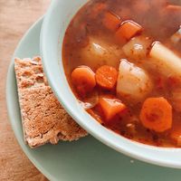 Their Frühlingsgemüse soup 🍲  at Soul Bowl in Cologne