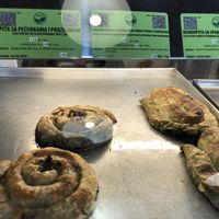 Clearly labeled options  at Kljuch Bakery in Belgrade