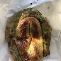 Spinach and leef burek  at Kljuch Bakery in Belgrade