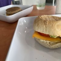 My garlicky aioli and avocado breakfast sandwich (not remembering official names!) at Life - The Vegan Drive Thru in Cape Coral