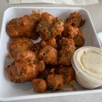 Buffalo Broccoli with Ranch Dressing   at Life - The Vegan Drive Thru in Cape Coral