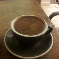 Vegan hot chocolate at Bread House in Torun