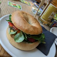 Parsley pesto & tofu sandwich at Bread House in Torun