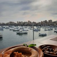 Hummus with a view at Sidra By The Citadel in Alexandria