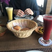 Delicious apple and strawberry juices  at Sidra By The Citadel in Alexandria