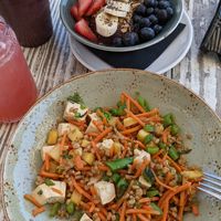 Farro bowl and acai bowl! at Farm and Craft in Scottsdale