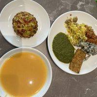 Soup, zucchini quiche, lunch   at Paradise Food in Podgorica