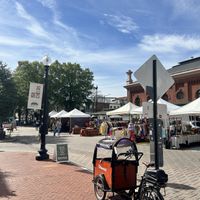 Around 2-3 blocks of vendors  at Eastern Market in Washington
