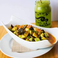 Vegan ratatouille at La Galería Slow Food in Heredia