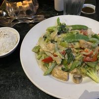 stir fried vegetables. tasteless and skimpy on tofu  at Liquid Ginger in Gainesville