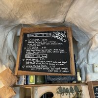The menu  at St Werburghs City Farm Cafe in Bristol