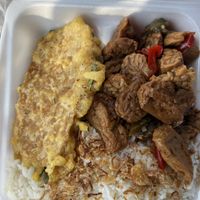 Fried Tempe & spicy Tempe w/veggies & rice   at Tempe House in San Bernardino