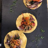 Vegan tacos  at Gonza's Bar & Street Food in Alajuela