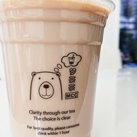 warm oolong soy milk tea with white konjac pearls at Mong Cha Cha Cafe 夢茶茶 in Central Singapore