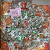 Cheezy omnimeat pizza at Mong Cha Cha Cafe 夢茶茶 in Central Singapore