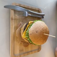 MCC truffle cheese burger   at Mong Cha Cha Cafe 夢茶茶 in Central Singapore