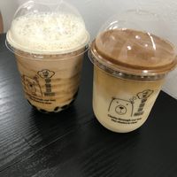 Earl grey mylk tea and dalgona coffee at Mong Cha Cha Cafe 夢茶茶 in Central Singapore