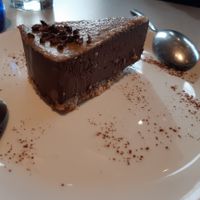 Chocolate cake with salted caramel at Naked and Sated - Estébanez Calderón in Madrid
